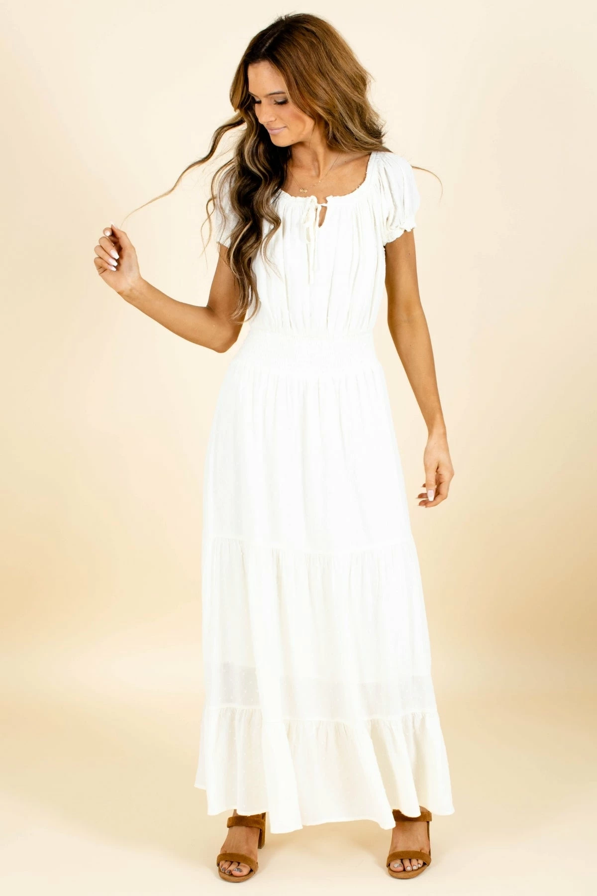 Promesa Forever In Love Maxi Dress - Off White 8 Promesa Forever In Love Maxi Dress - Off White - Image 6