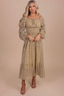 &merci Made With Love Floral Print Maxi Dress 12 &merci Made With Love Floral Print Maxi Dress -bella ella boutique shop yellow main 141413a7 9012 4357 975b da3d9ac4b4fb 5000x