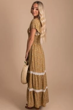In Loom Spring In Your Step Floral Maxi Dress -bella ella boutique shop yellow side 25cc9d23 4b79 4e03 a8a2 44667419e748 5000x